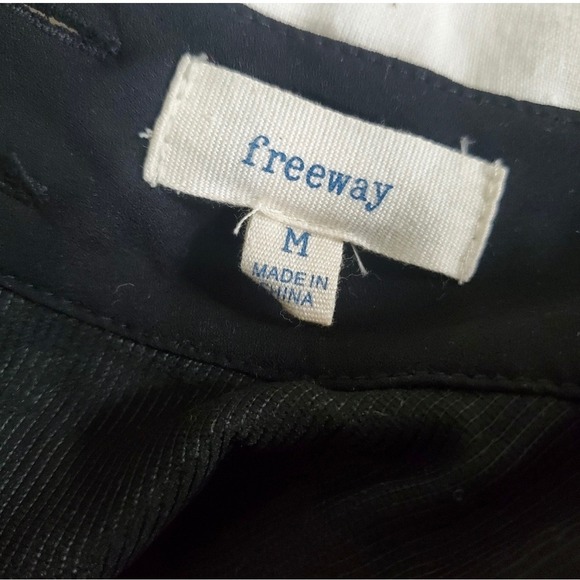 Black Pleated Ruffle Long Sleeve Blouse With Mock Neck & Button Back Size M - Picture 5 of 6